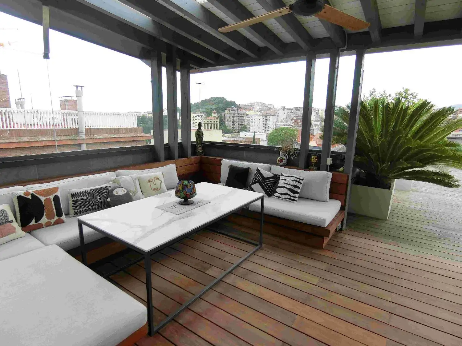 自宅のベランダから